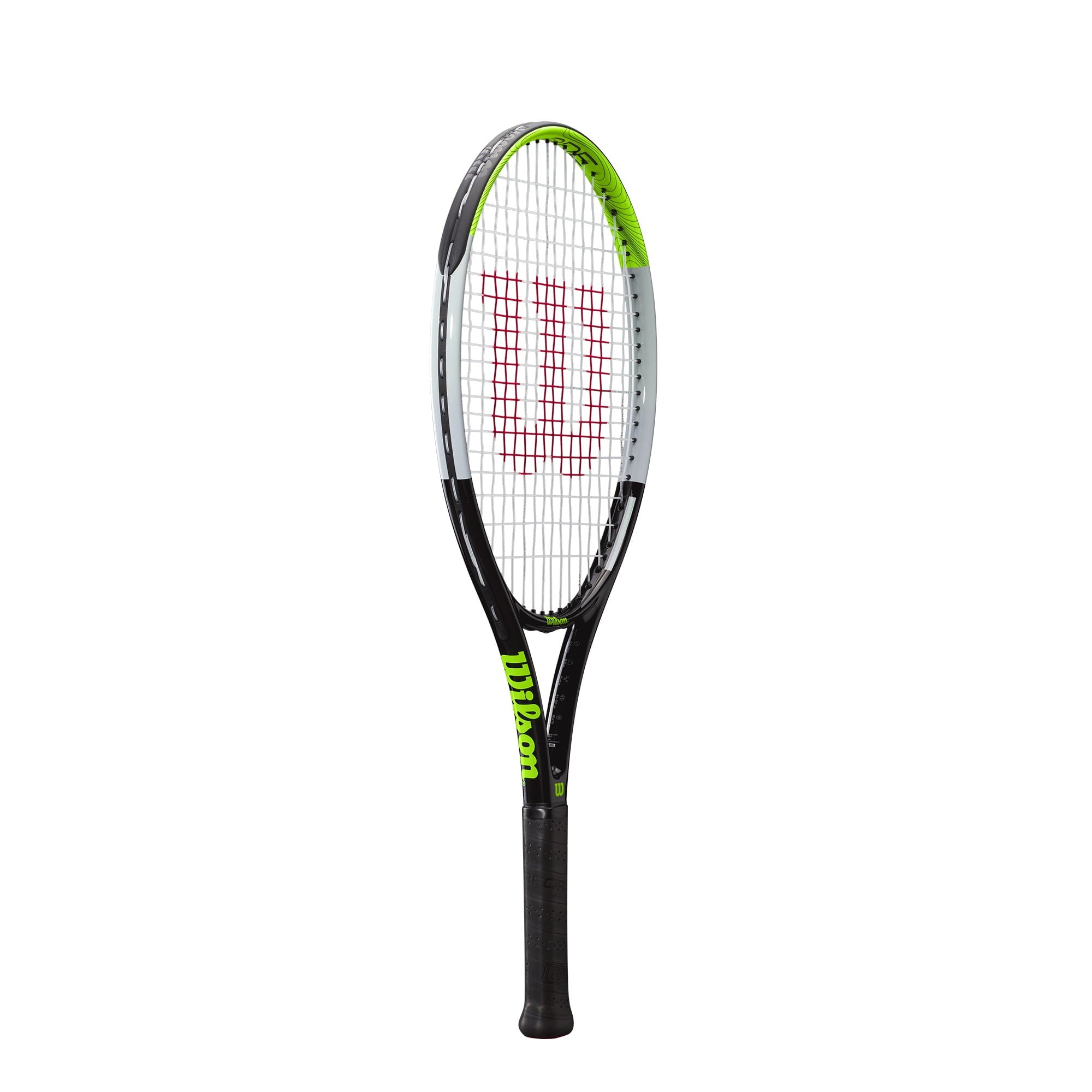 Wilson Blade Feel 25" Junior Tennis Racket - Green & Black (Ages 9-10), 100 sq in, 9.1oz