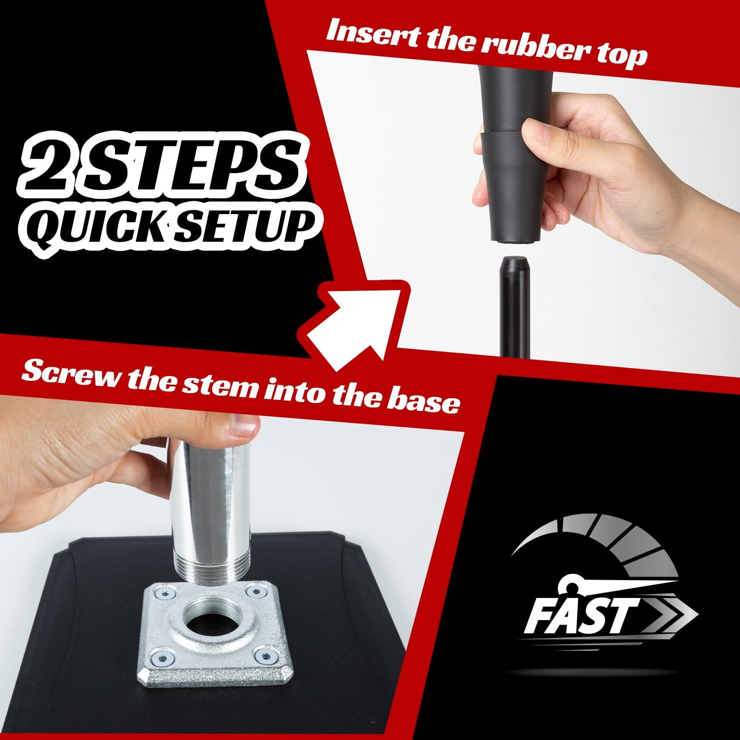 FITPLAY Portable Batting Tee for Baseball/Softball, 24-46 inches Softball Tee for Kids and Adults