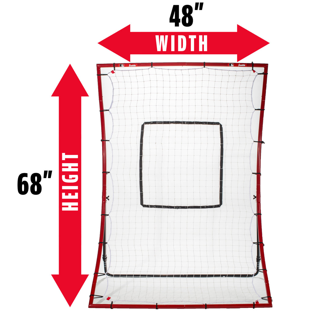 Franklin Sports MLB Deluxe Baseball Rebounder + Pitchback Net - 68" x 48"