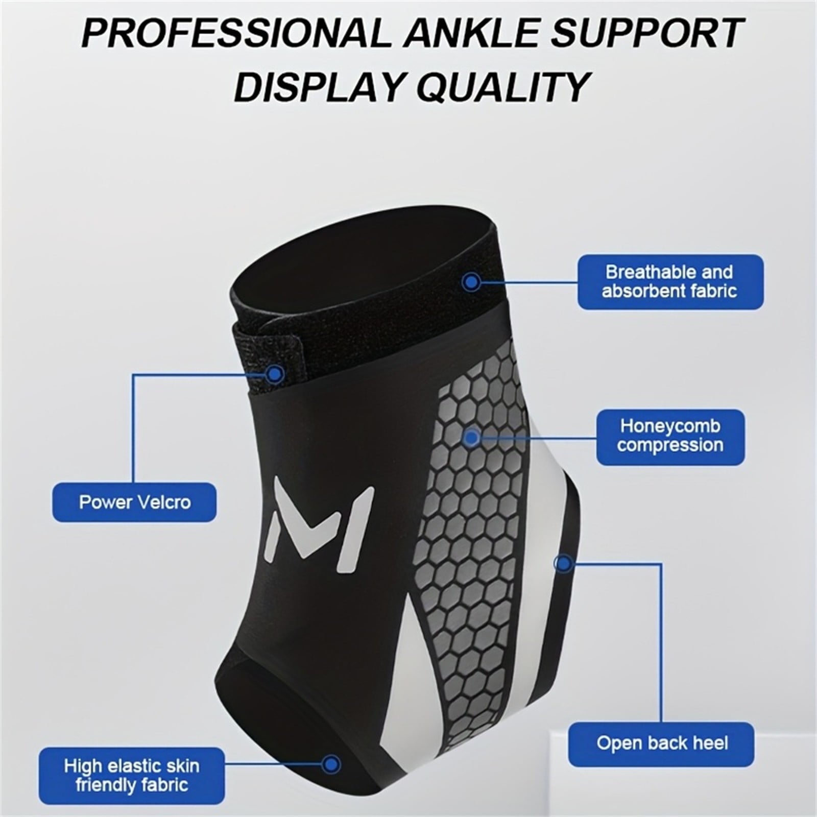 Lightweight Sports Ankle Brace! Compression Sprain & Breathable For Basketball & Fitness Purple - One Size