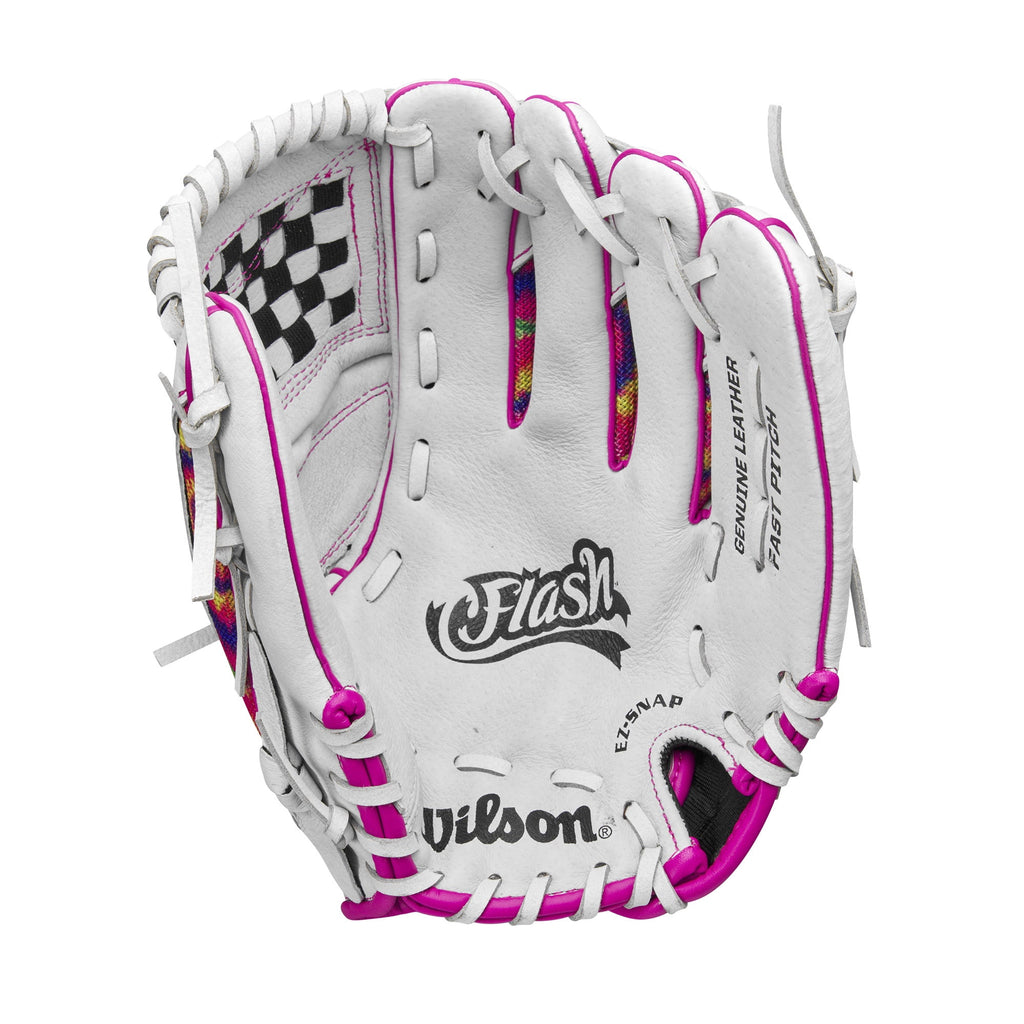 Wilson 2024 A440™ Flash™ 11.5” Youth Fastpitch Softball Glove - White/Tie Dye, Left Hand Throw