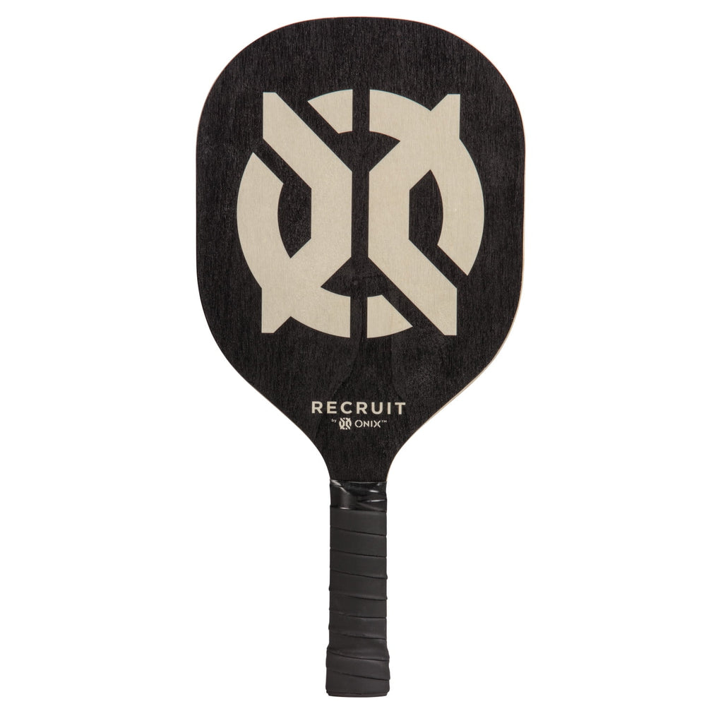 Recruit by ONIX Wood Pickleball Starter Set for All Ages and Levels to Learn to Play, Black