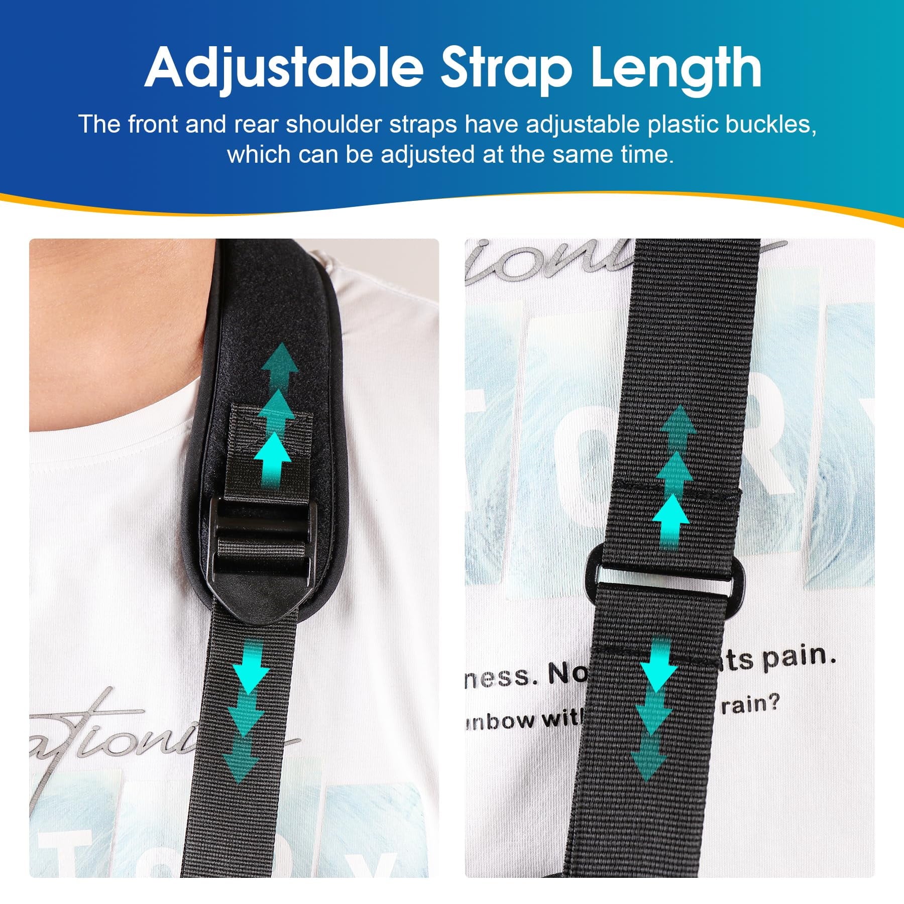 Mesh Arm Shoulder Sling Medical Shoulder Immobilizer for Shoulder Injury Torn Rotator Cuff, Breathable Arm Brace for Shower, Right Left Arm Stabilizes Elbow Arm Wrist Injury for Men Women (Black)