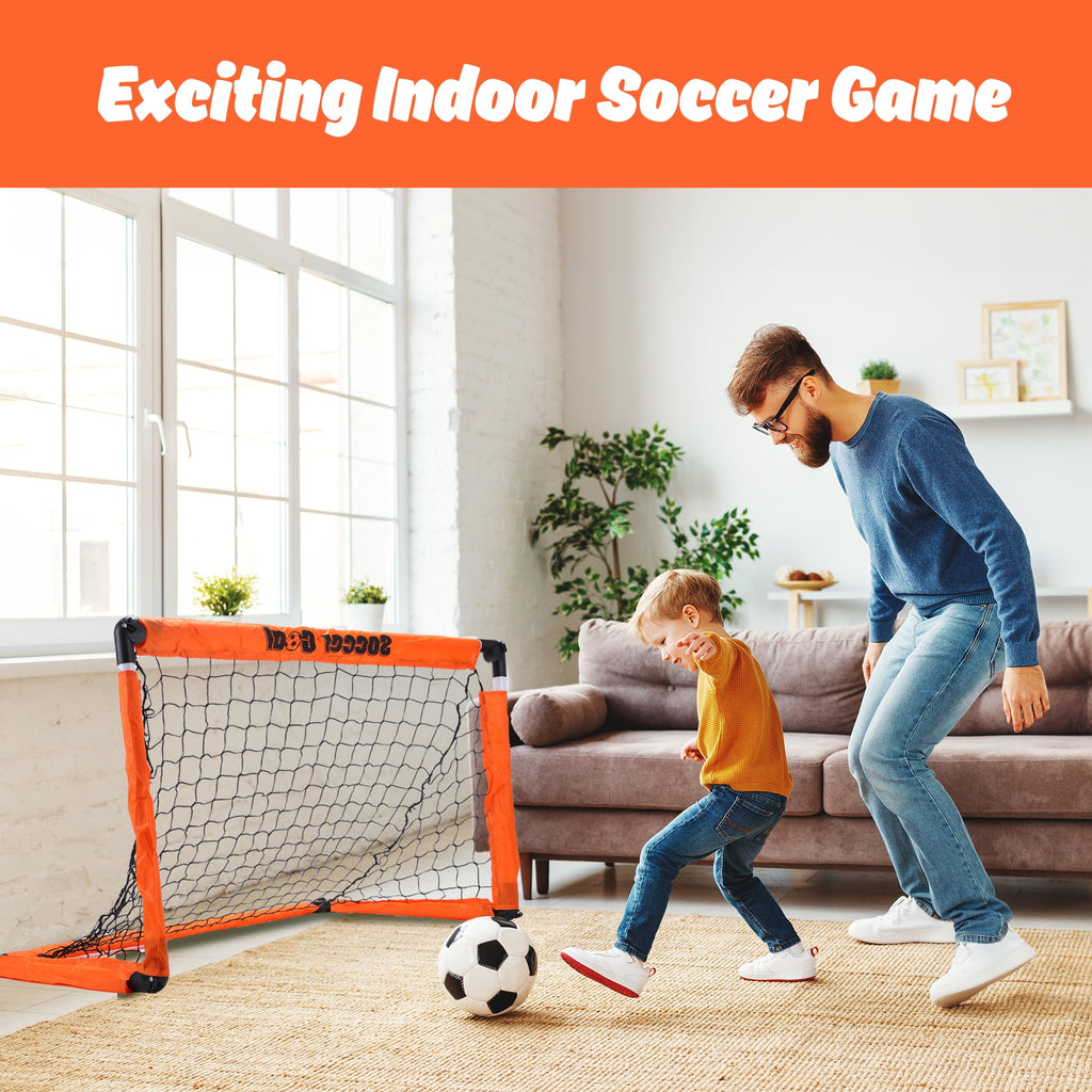 Soccer Goal for Kids, Soccer Nets for Kids Ages 4 8, Portable Soccer Goal Training Equipment, Perfect Indoor Outdoor Sport Game