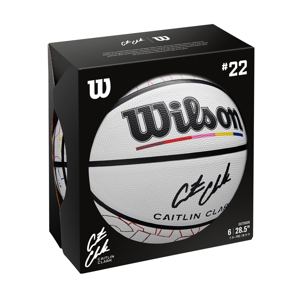 Wilson Caitlin Clark Journey Series Basketball - White/Multicolor, Size 6 - 28.5"