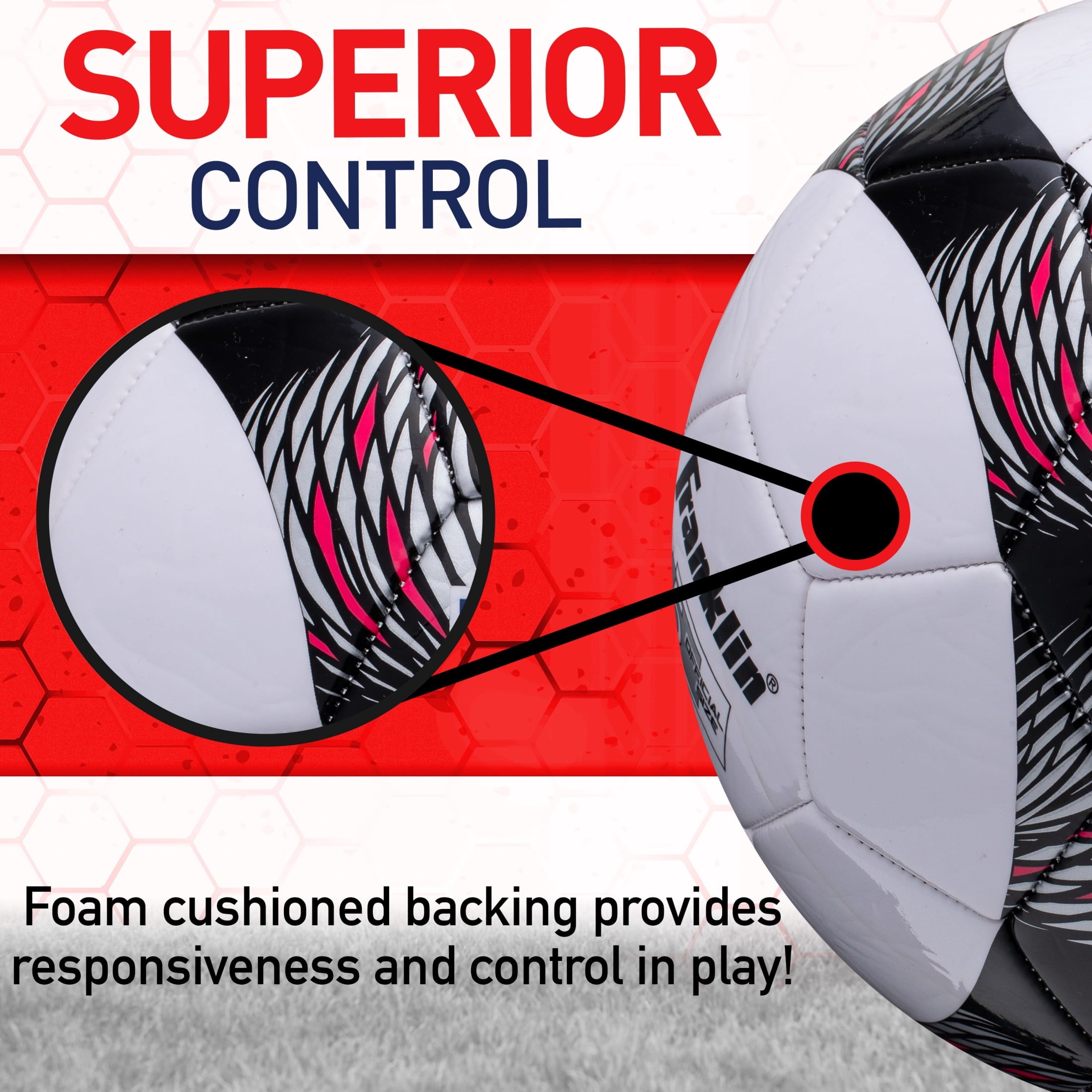 Franklin Sports MLS Pro Vent Kids Soccer Ball - Size 3 Youth Soccer Ball - Soft Cover - Great for Kids and Toddlers - Air Pump Included