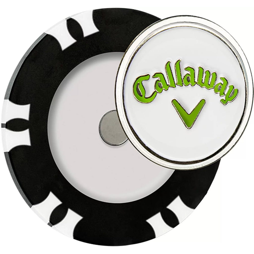 Callaway Golf Dual-Mark Poker Chip Golf Ball Marker - 2-Pack - Black/White