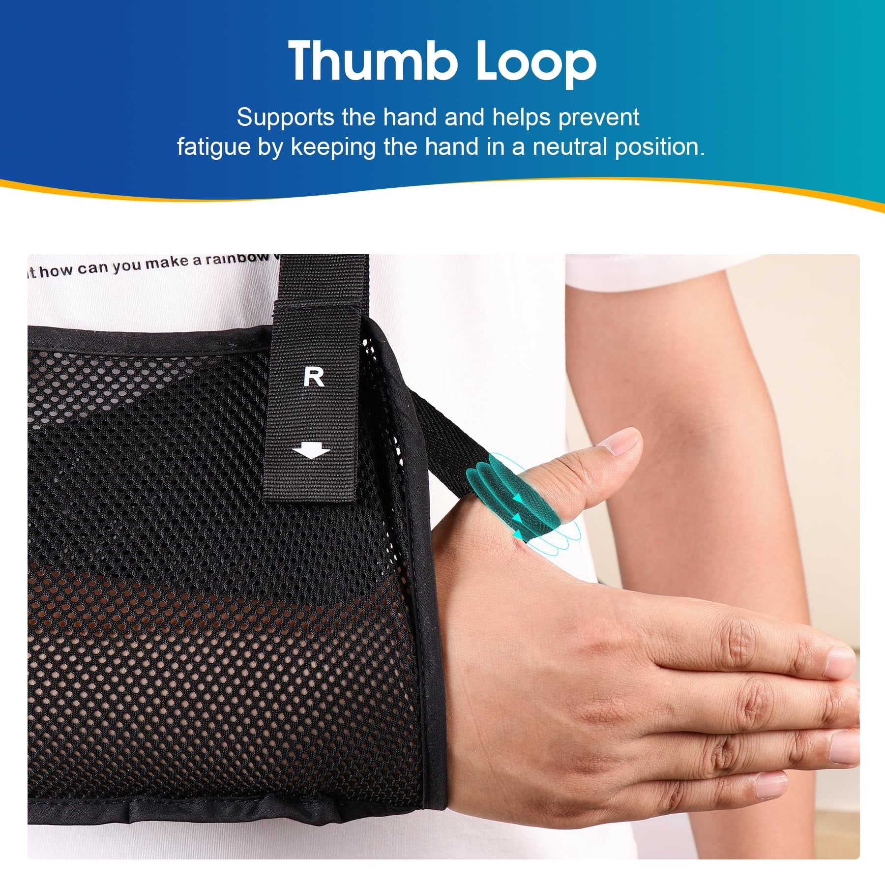 Mesh Arm Shoulder Sling Medical Shoulder Immobilizer for Shoulder Injury Torn Rotator Cuff, Breathable Arm Brace for Shower, Right Left Arm Stabilizes Elbow Arm Wrist Injury for Men Women (Black)