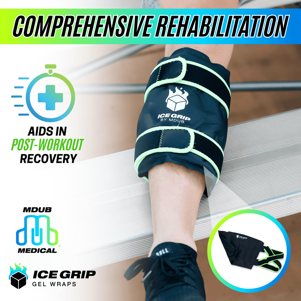 Ice Grip - Shin & Calf Ice Grip Wrap, Shin Brace, Calf Brace, Ankle Brace, Shin and Calf Support