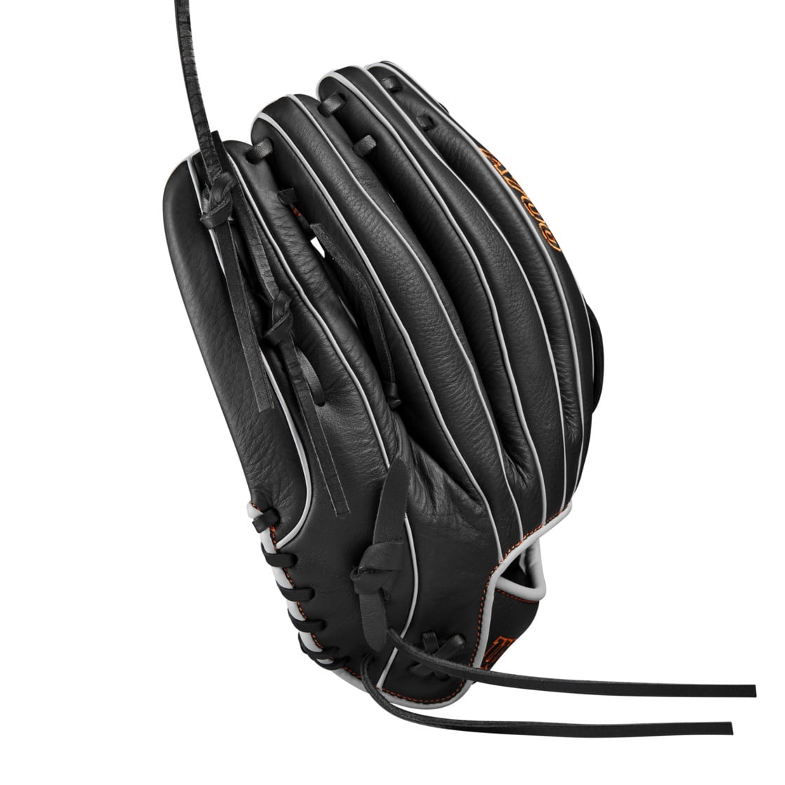 Wilson A700 12.5" Outfield Baseball Glove - Black/Silver/Orange, Right Hand Throw