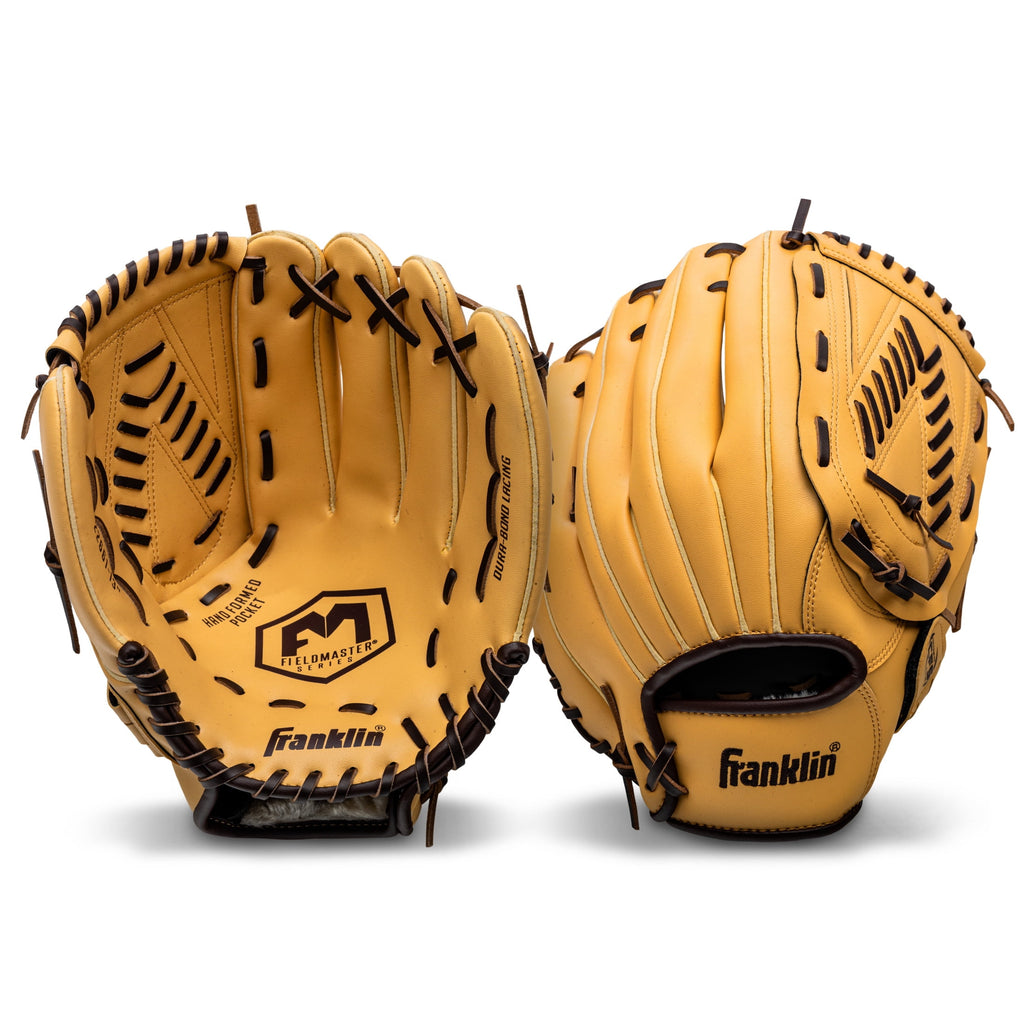 Franklin Sports Field Master Baseball + Softball Glove - Adult + Youth Mitt - 13" Righty