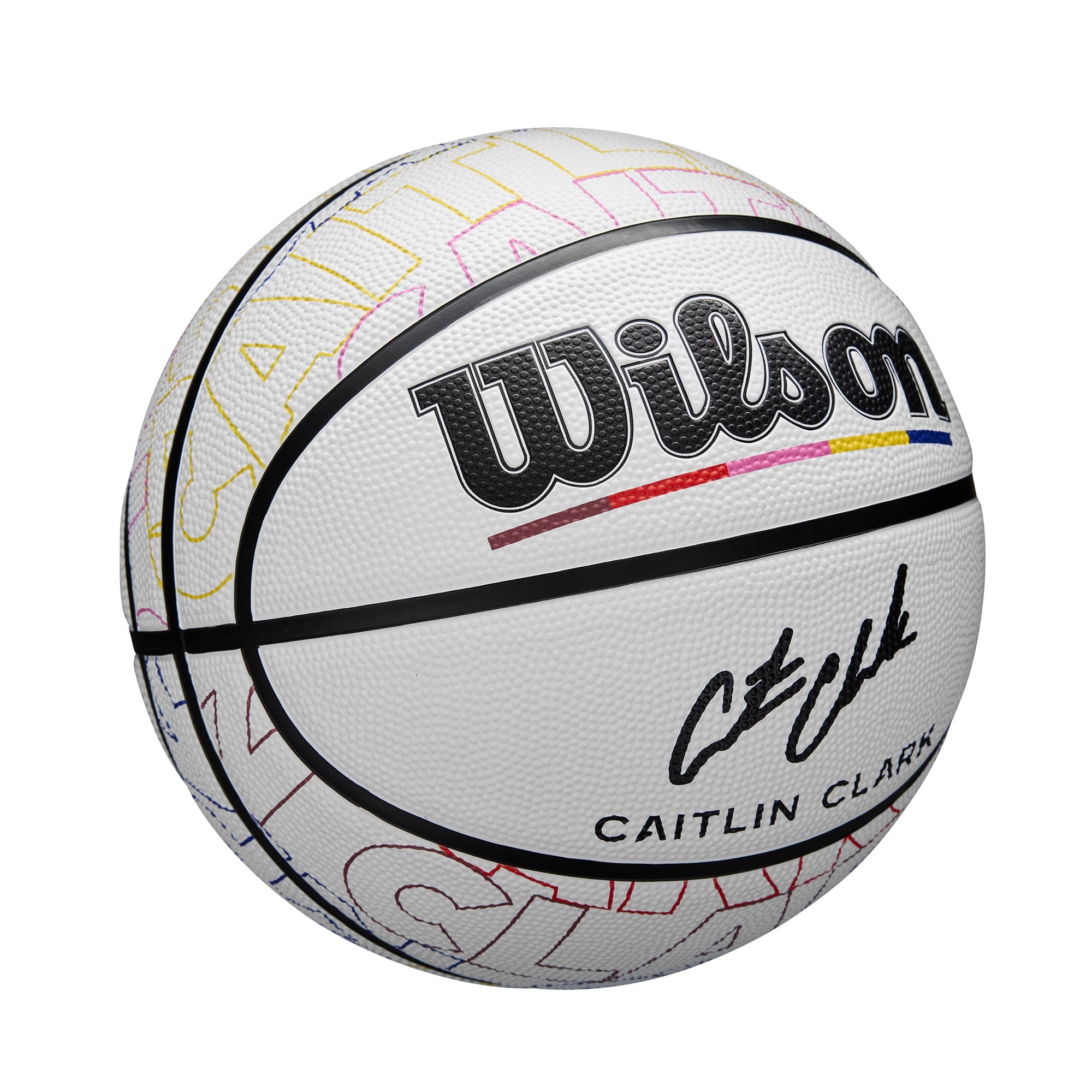 Wilson Caitlin Clark Journey Series Basketball - White/Multicolor, Size 6 - 28.5"