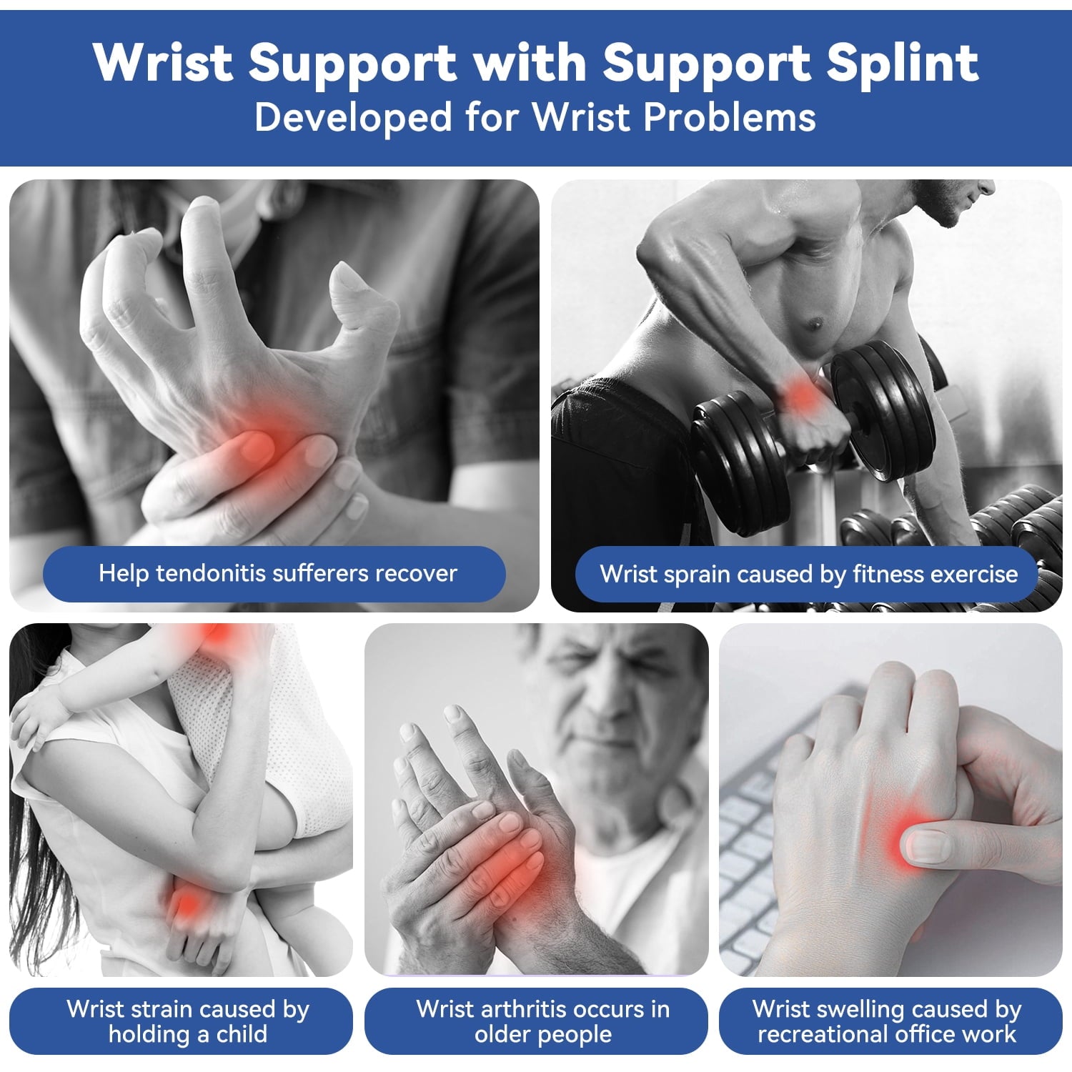 Goldeer Thumb Brace, Thumb Stabilizer Splint for Trigger Finger, Pain Relief, Arthritis, Tendonitis, Sprains, Sprained, Right Hand