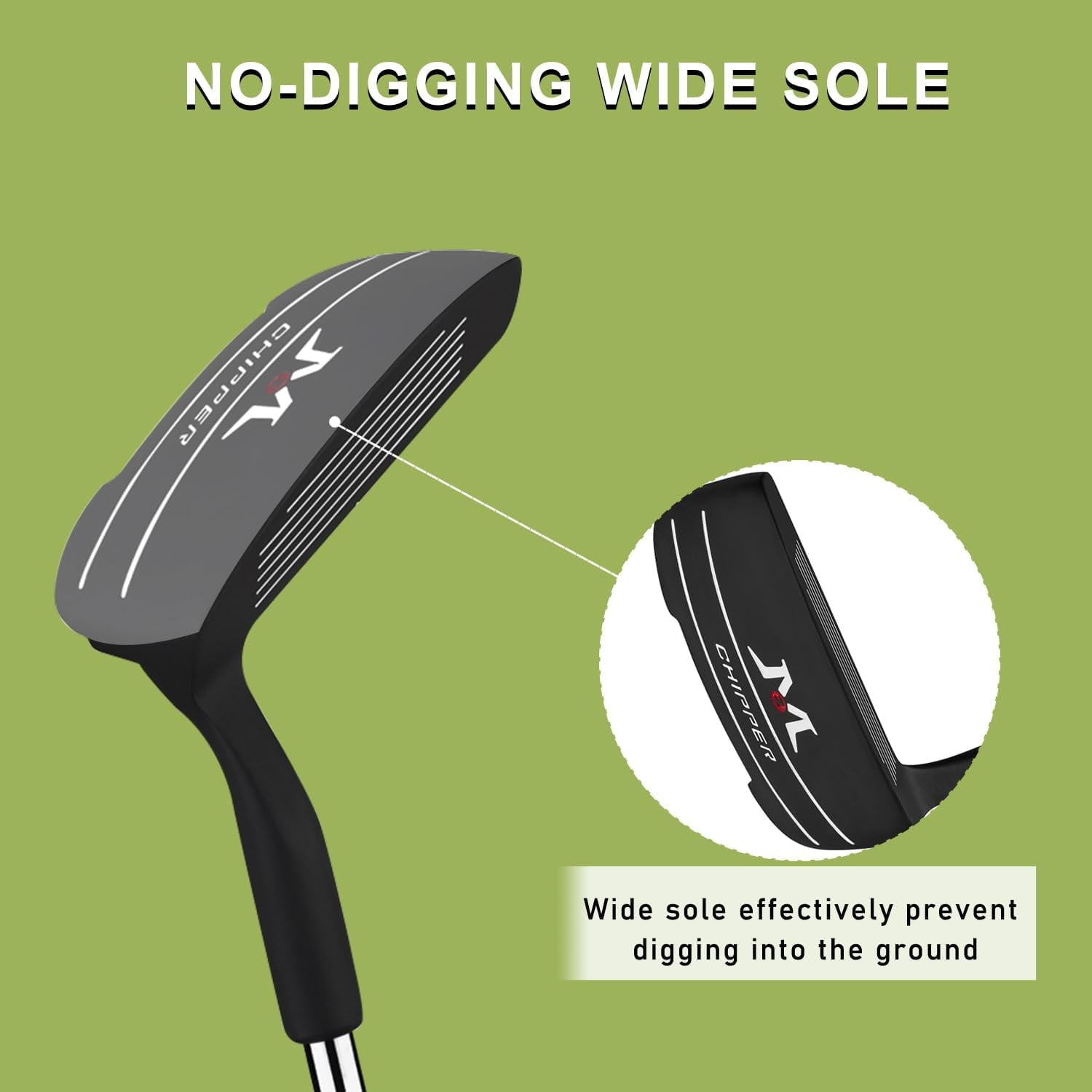 MAZEL Chipper Club Pitching Wedge for Men & Women,45 Degree - Save Stroke from Short Game,Right Hand