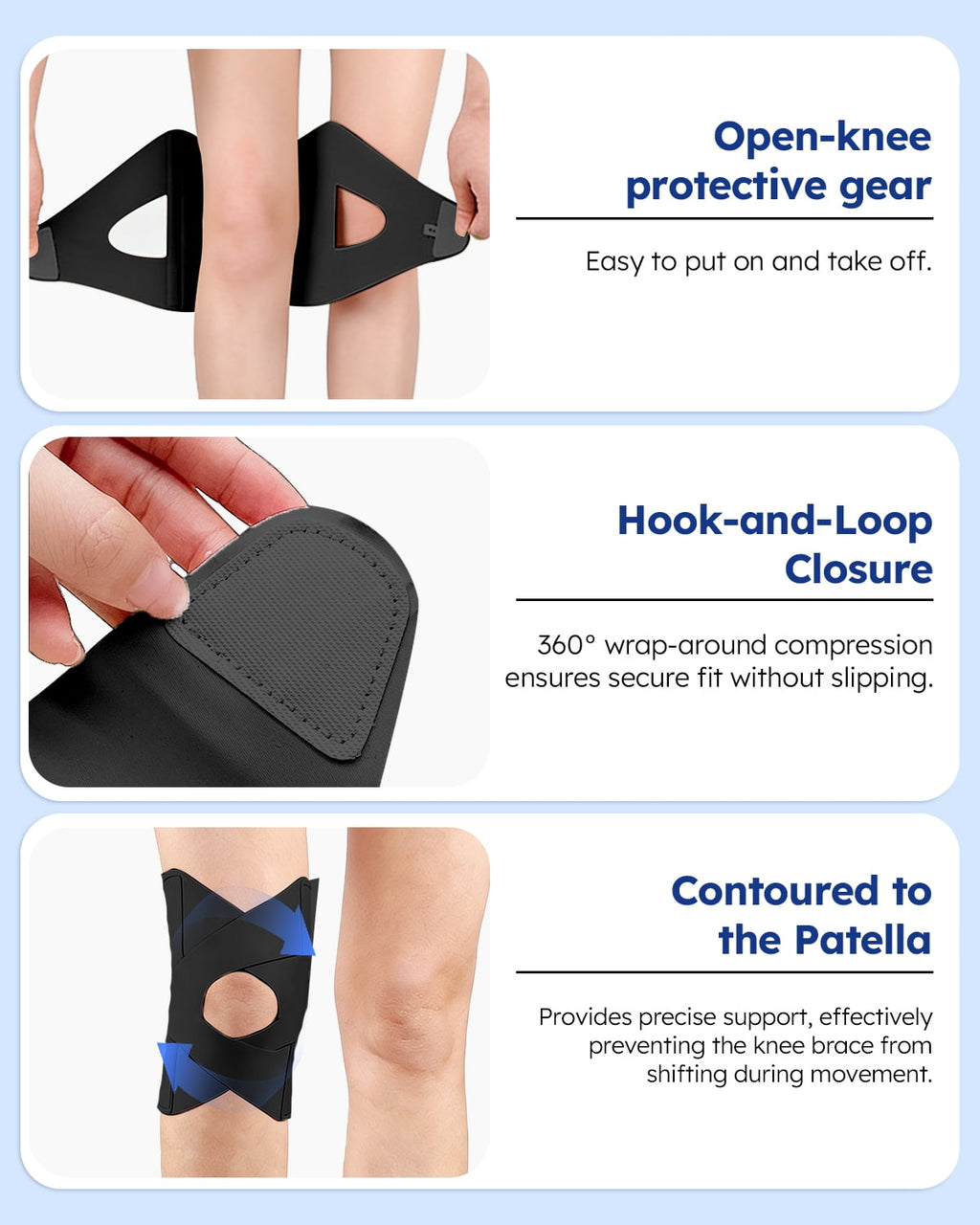 Goldeer Cross-Strap Knee Brace with Dual Spring Support, Adjustable Knee Support for Sports, Hiking & Daily Pain Relief, Lightweight Breathable Stabilizer for Men & Women