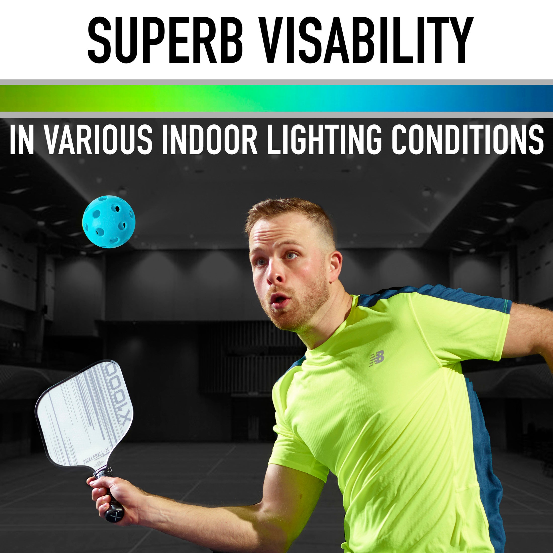 Franklin Sports X-26 Official Indoor Pickleballs - Bulk 100 Pack - Blue
