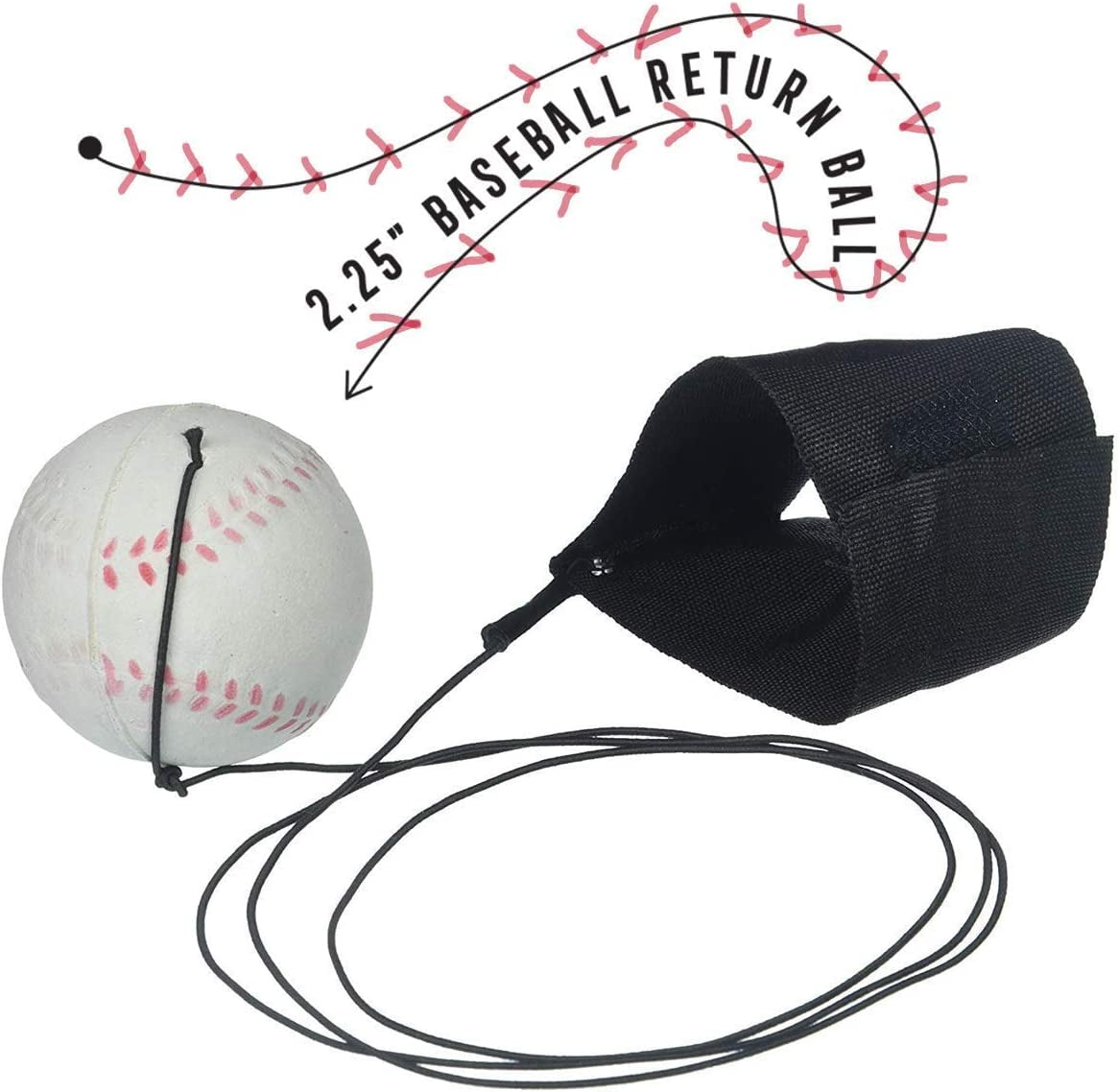 Kicko Practice Baseballs on Elastic Cord - 12 Pack - 2.25 Inch