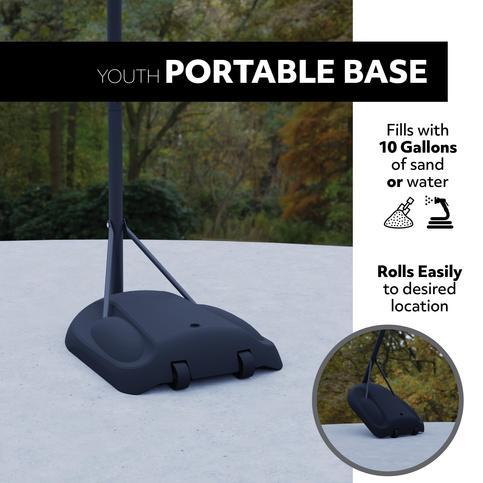 Lifetime 32-Inch Youth Impact Portable Basketball Hoop with Telescoping Adjustment & Youth Rim - Model 90269-Outdoor Play