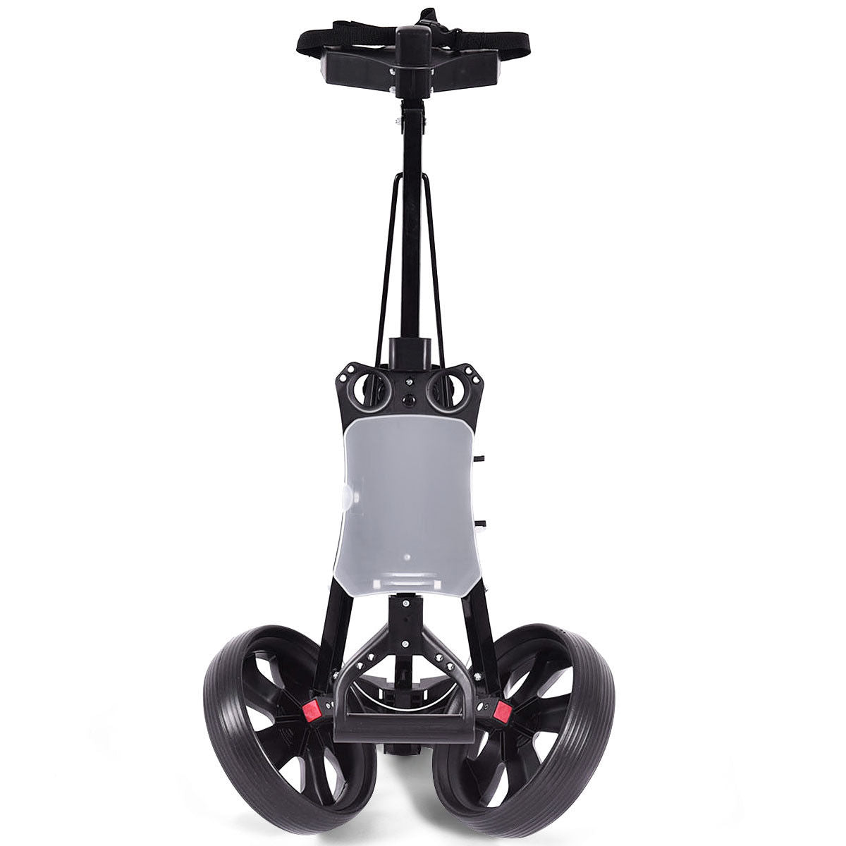 Costway 2 Wheel Golf Push Cart Foldable Portable Lightweight Golf Trolley with Scorecard Holder