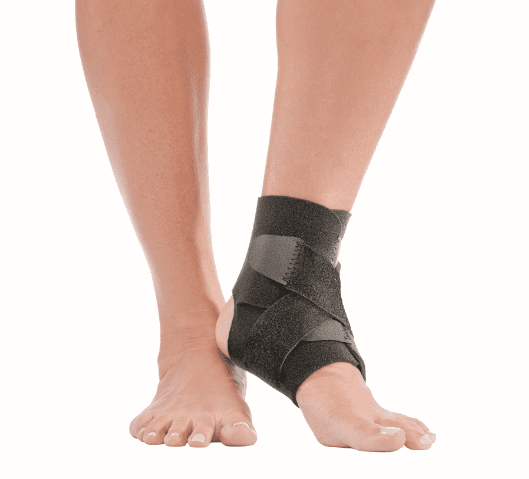 Mueller Adjustable Ankle Support, Black, One Size Fits Most